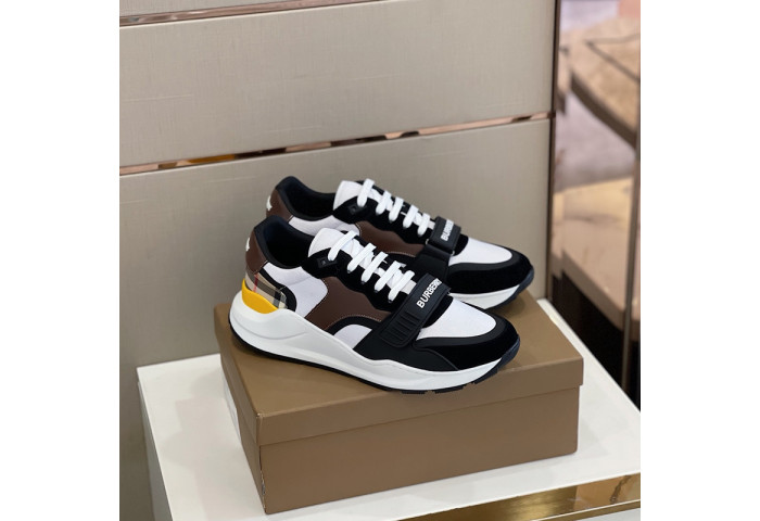 Bur*berry Vintage Check, Leather and Mesh Sneakers