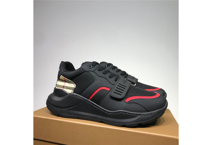 Bur*berry Vintage Check, Leather and Mesh Sneakers