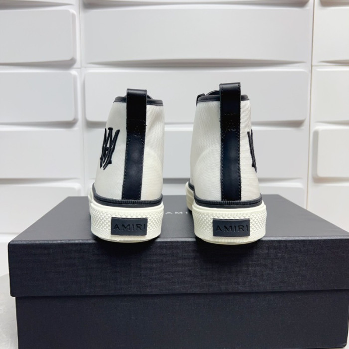 Amiri* Appliquéd Leather and Canvas Sneakers