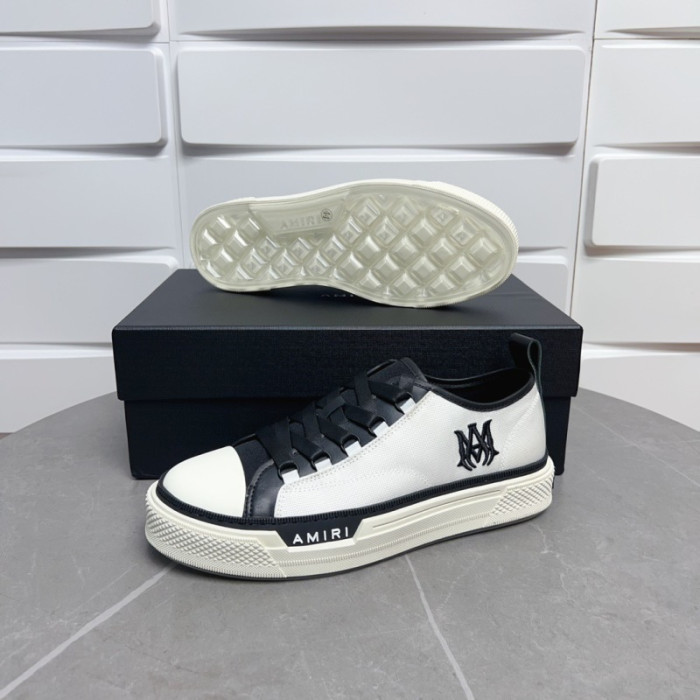 Amiri* Appliquéd Leather and Canvas Sneakers