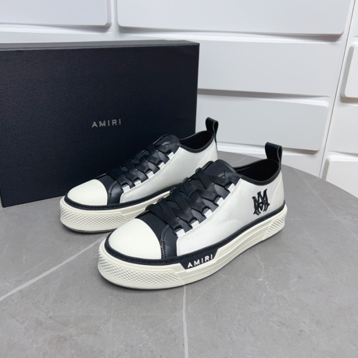 Amiri* Appliquéd Leather and Canvas Sneakers