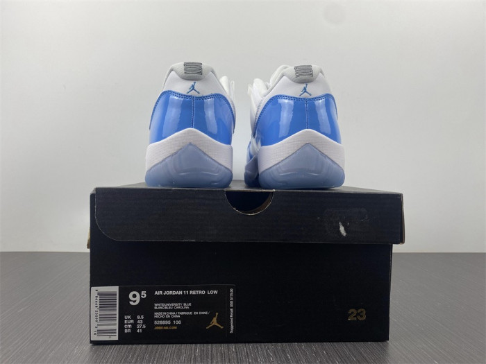 air jordan 11 low unc university blue 528895-106