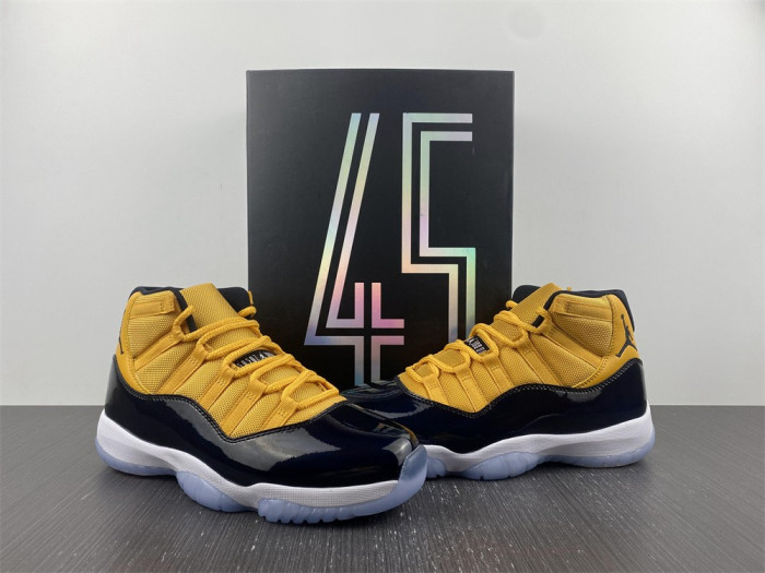 air jordan 11 retro black yellow ct8012-118