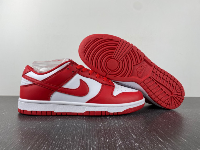 nike dunk low university red white cu1727-100