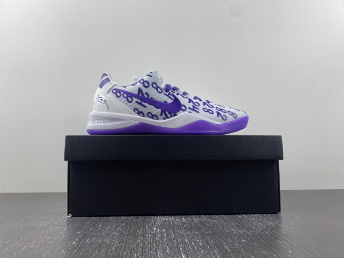 nike kobe 8 protro "white/court purple" fq3549-100