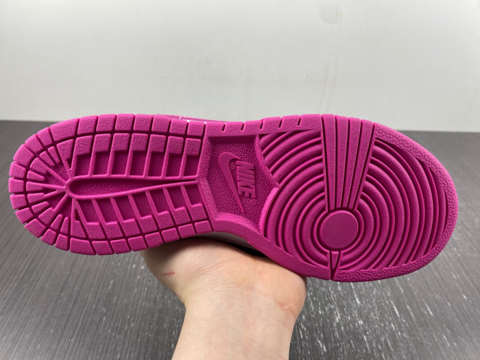 nike dunk low active fuchsia pink white gs fj0704-100