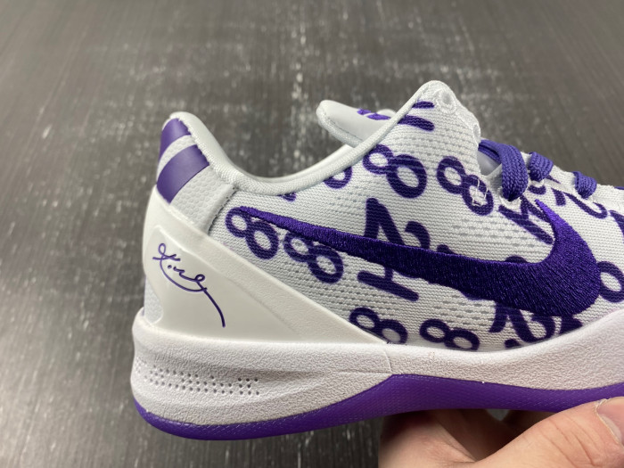 nike kobe 8 protro "white/court purple" fq3549-100