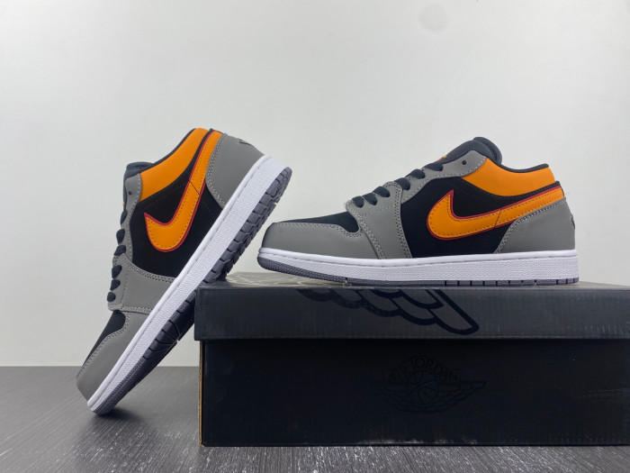 air jordan 1 low light graphite vivid orange fn7308-008