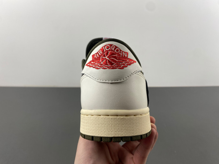 travis scott x air jordan 1 low og medium olive dm7866-200