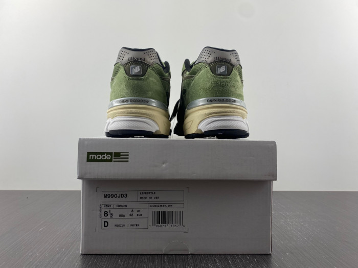 jjjjound x new balance 990v3 olive - m990jd3