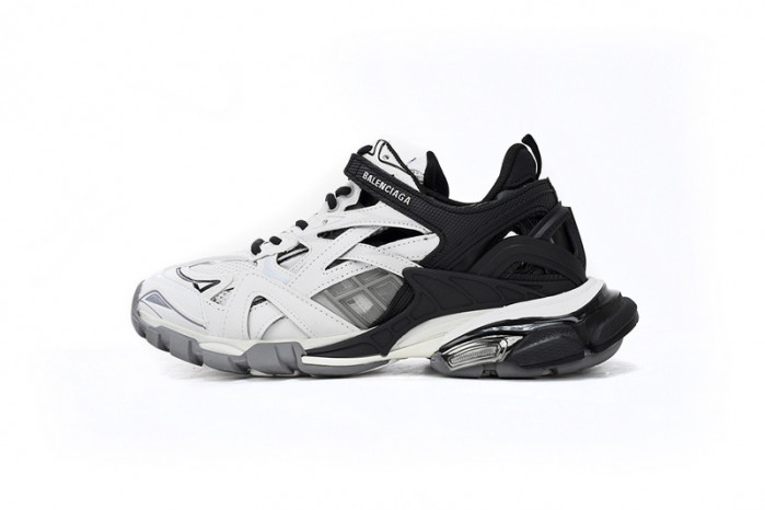 belanciaga Track 2 Sneaker Black And White 568614 W2GN3 1090
