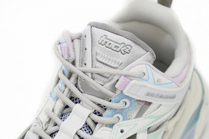 belanciaga Track 2 Sneaker Military Black Pale White Purple 568615 W2GN3 9045