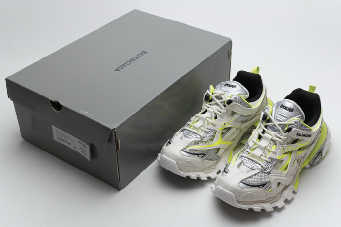 blenciaga Track 2 Sneaker White Fluo Yellow 568515 W2ON3 9073 B