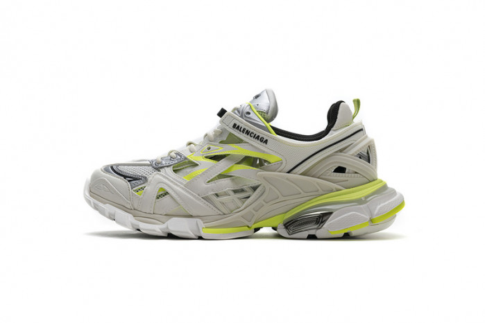 blenciaga Track 2 Sneaker White Fluo Yellow 568515 W2ON3 9073 B