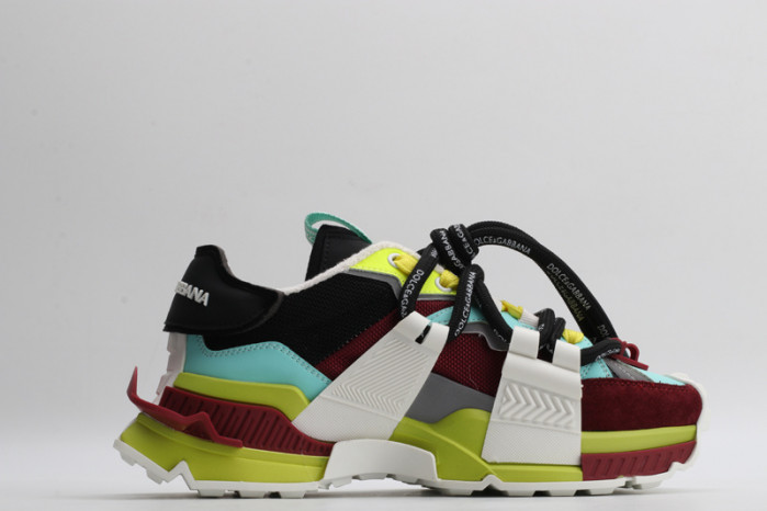 mixed-material space sneakers