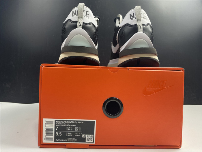 sacai x nike pegasua vaporfly black white ci9928-001