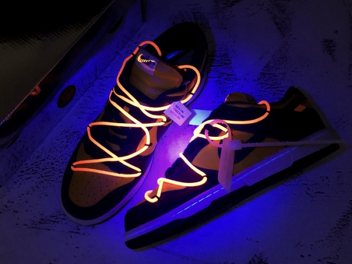 off white nike dunk low university gold midnight navy ct0856-700