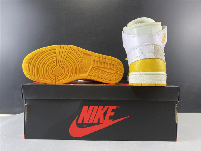 off white x air jordan 1 retro high og "canary yellow" aq0818-149