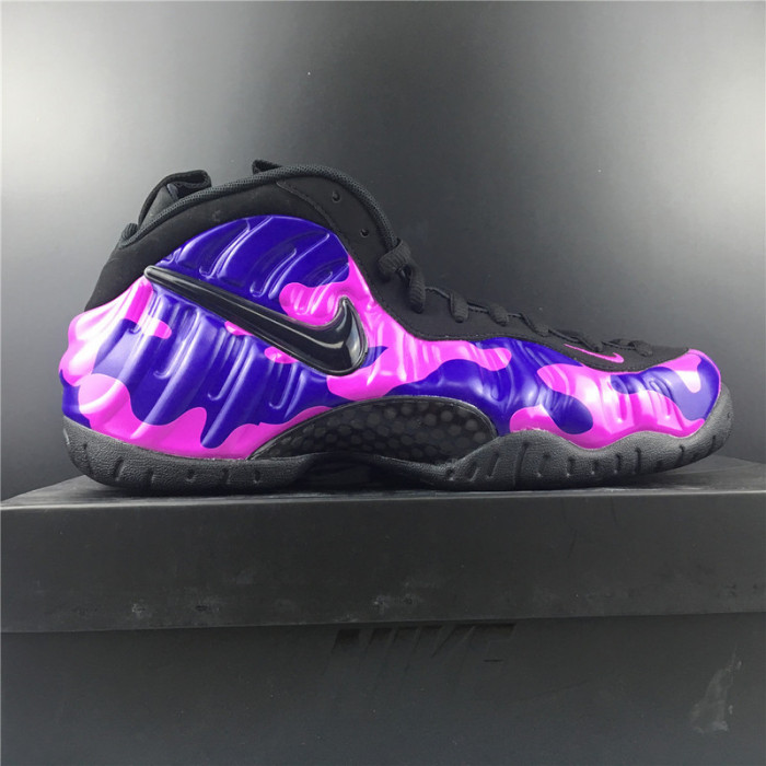 nike air foamposite pro "purple camo" (black) - 624041-012