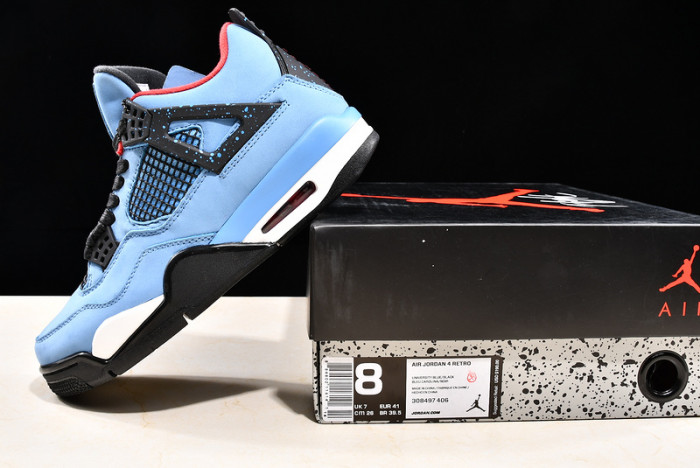 air jordan 4 retro "travis scott - cactus jack" - 308497 406