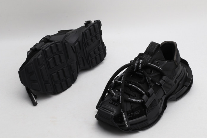 mixed-material space sneakers