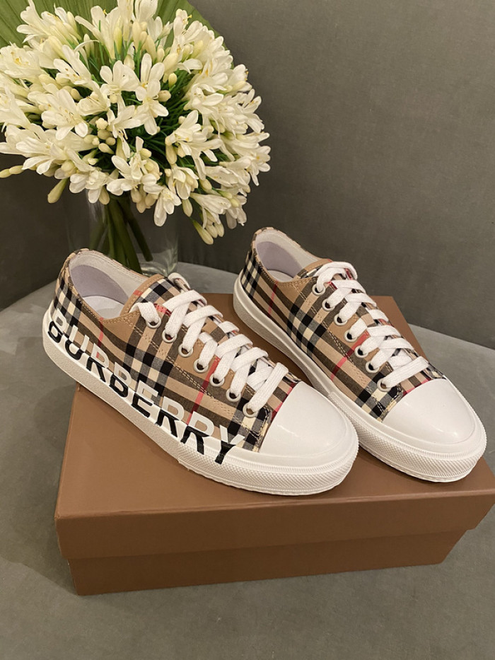 B**rry vintage check cotton sneakers