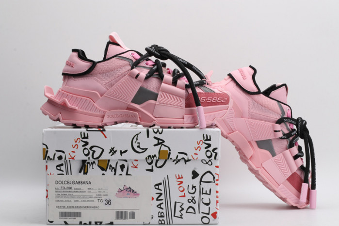 mixed-material space sneakers