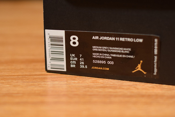 air jordan 11 low "cool grey" 528895-003