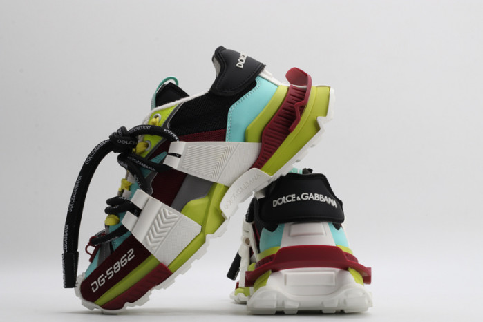 mixed-material space sneakers