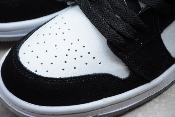 Air Jordan 1 Mid GS Panda White Black Teal Tint KID-BQ6931-103