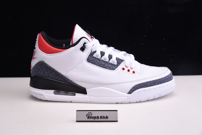 air jordan 3 retro "white fire red" cz6431-100