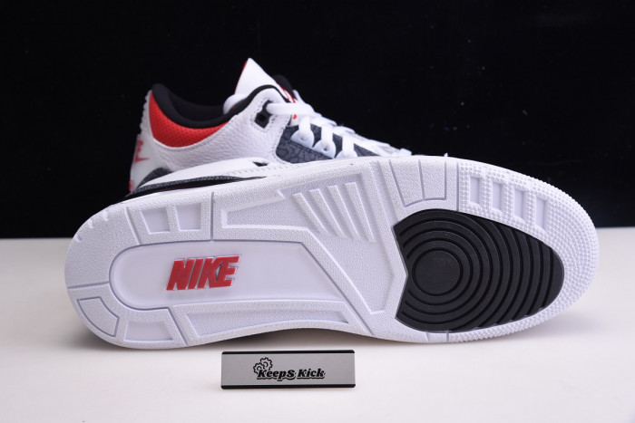 air jordan 3 retro "white fire red" cz6431-100