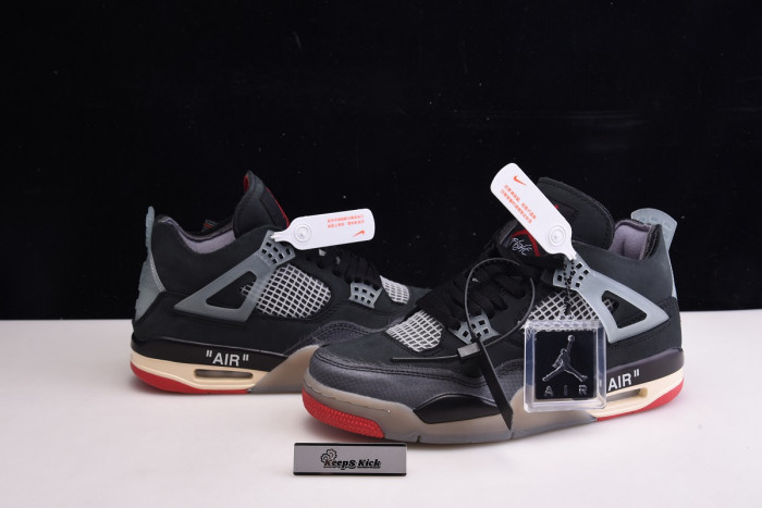 off white x air jordan 4 “bred” cv9388 001