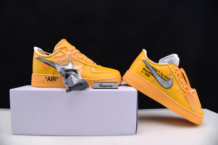 off-white nike air force 1 yellow university gold dd1876-700