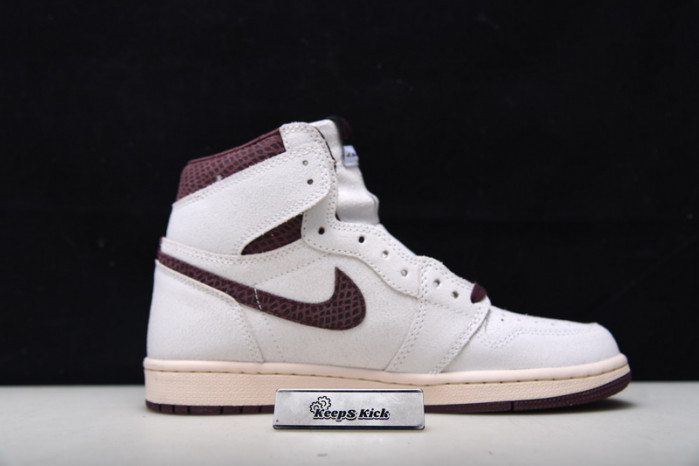 a ma maniere x nike air jordan 1 high og sail burgundy crush do7097-100