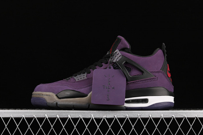 travis scott x air jordan 4 retro ''purple suede - aj4 766302